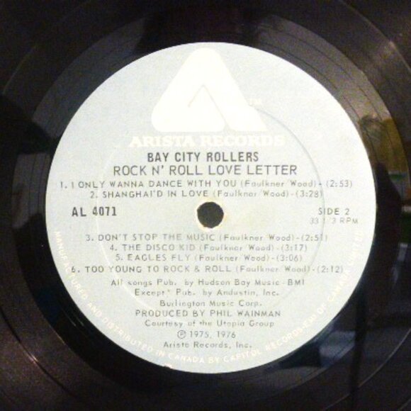 1976 Bay City Rollers ROCK N ROLL LOVE LETTER Vinyl Record LP Arista AL-4071 - Picture 3 of 4